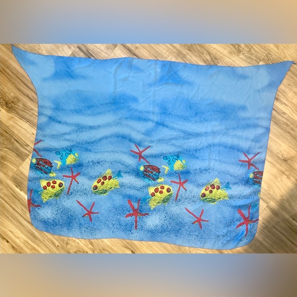 AJ Tropics Sheer Polyester Swim/Beach Wrap - Picture 2 of 7